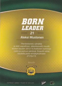 2015-16 Cardset Finland - Born Leader #BL4 Aleksi Mustonen Back