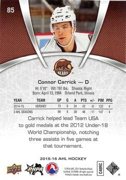 2015-16 Upper Deck AHL #85 Connor Carrick Back