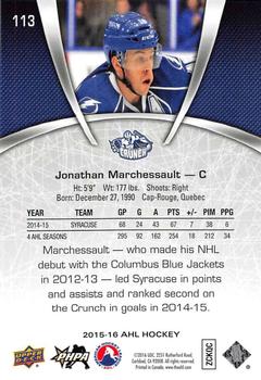 2015-16 Upper Deck AHL #113 Jonathan Marchessault Back