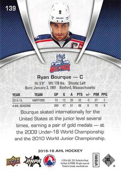 2015-16 Upper Deck AHL #139 Ryan Bourque Back