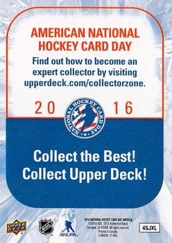 2016 Upper Deck National Hockey Card Day USA #NNO Checklist Back