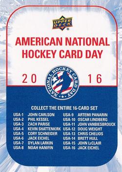 2016 Upper Deck National Hockey Card Day USA #NNO Checklist Front