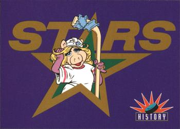 1994 Cardz Muppets Take the Ice #58 Dallas Stars Logo Front