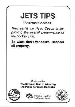1988-89 Winnipeg Jets Police #NNO Bill Sutherland / Bruce Southern / Rick St. Croix Back