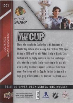 2015-16 Upper Deck - Day with the Cup #DC1 Patrick Sharp Back