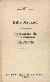 1952-53 St. Lawrence Sales (QSHL) #99 Billy Arcand Back