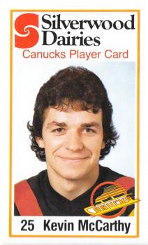 1980-81 Silverwood Dairy Vancouver Canucks #17 Kevin McCarthy Front