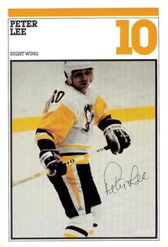 1982-83 Heinz Pittsburgh Penguins Photo-Pak Night SGA 6x9 #16 Peter Lee Front