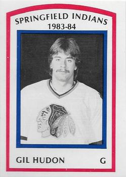 1983-84 Springfield Indians (AHL) #1 Gil Hudson Front