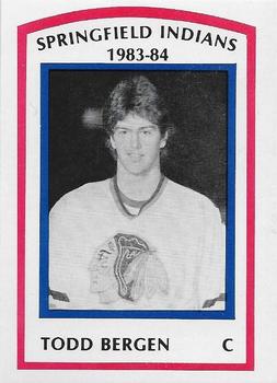 1983-84 Springfield Indians (AHL) #3 Todd Bergen Front