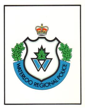 1983-84 Kitchener Rangers (OHL) Police #23 Waterloo Regional Police Crest Front