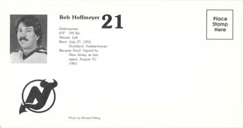 1984-85 New Jersey Devils Postcards #NNO Bob Hoffmeyer Back
