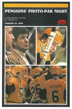 1983-84 Heinz Pittsburgh Penguins Photo-Pak Night SGA #NNO Michel Dion / Front Cover Front