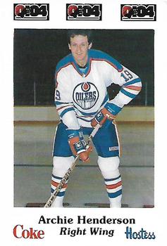 1984-85 Nova Scotia Oilers (AHL) Police #12 Archie Henderson Front
