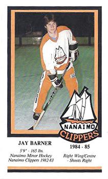 1984-85 Nanaimo Clippers (BCHL) Police #2 Jay Barner Front
