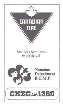 1984-85 Nanaimo Clippers (BCHL) Police #12 Al Johnson Back
