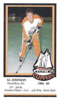 1984-85 Nanaimo Clippers (BCHL) Police #12 Al Johnson Front