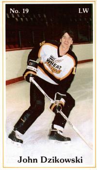 1985-86 Brandon Wheat Kings (WHL) Police #7 John Dzikowski Front