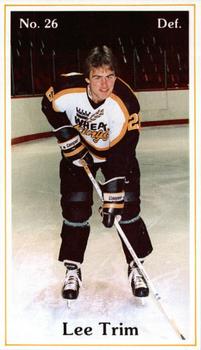 1985-86 Brandon Wheat Kings (WHL) Police #13 Lee Trim Front