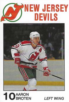 1988-89 Carretta New Jersey Devils #NNO Aaron Broten Front