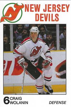 1988-89 Carretta New Jersey Devils #NNO Craig Wolanin Front