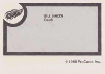 1988-89 ProCards Adirondack Red Wings (AHL) #NNO Bill Dineen Back