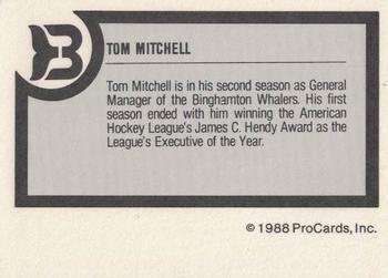 1988-89 ProCards Binghamton Whalers (AHL) #NNO Tom Mitchell Back