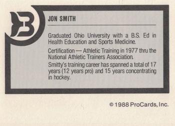 1988-89 ProCards Binghamton Whalers (AHL) #NNO Jon Smith Back