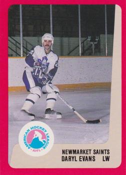 1988-89 ProCards Newmarket Saints (AHL) #NNO Daryl Evans Front