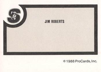 1988-89 ProCards Springfield Indians (AHL) #NNO Jim Roberts Back