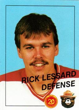 1988-89 Salt Lake Golden Eagles (IHL) Smokey #18 Rick Lessard Front