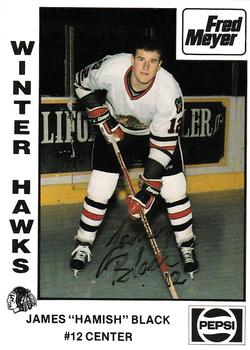 1988-89 Portland Winterhawks (WHL) #NNO James Black Front