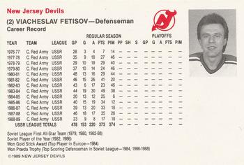 1989-90 New Jersey Devils #NNO Viacheslav Fetisov Back