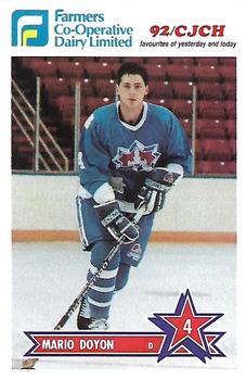 1990-91 Halifax Citadels (AHL) Police #NNO Mario Doyon Front