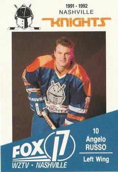 1991-92 WZTV FOX-17 Nashville Knights (ECHL) #NNO Angelo Russo Front