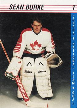 1991-92 Alberta Lotteries Canada's National Team #NNO Sean Burke Front