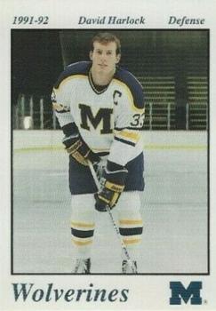 1991-92 Michigan Wolverines (NCAA) #NNO David Harlock Front