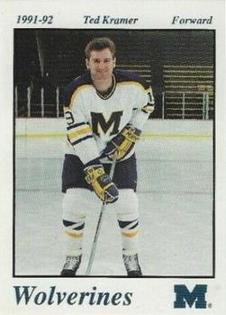 1991-92 Michigan Wolverines (NCAA) #NNO Ted Kramer Front
