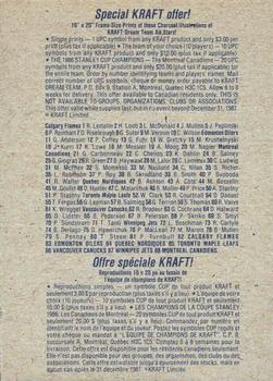 1986-87 Kraft Drawings - Cardboard Blue Backs #NNO Mats Naslund Back