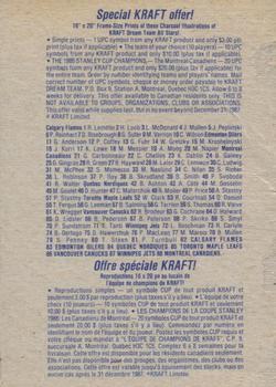 1986-87 Kraft Drawings - Cardboard Blue Backs #NNO Brian Skrudland Back