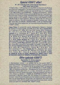 1986-87 Kraft Drawings - Cardboard Blue Backs #NNO Gary Suter Back