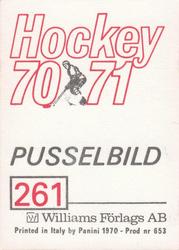1970-71 Williams Hockey (Swedish) #261 Soviet National Team Back