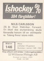 1969-70 Williams Ishockey (Swedish) #146 Nils Carlsson Back
