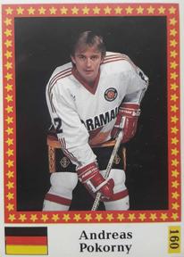 1991 Semic Hokej MS (Czechoslovakian) Stickers #160 Andreas Pokorny Front