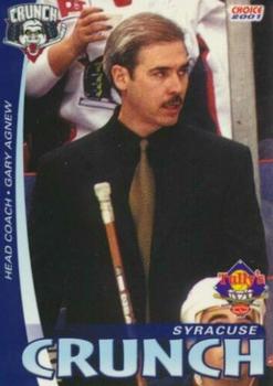 2000-01 Choice Syracuse Crunch (AHL) #22 Gary Agnew Front