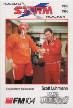 1992-93 Toledo Storm (ECHL) #3 Scott Luhrmann Front