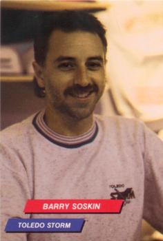 1992-93 Toledo Storm (ECHL) Series 2 #4 Barry Soskin Front