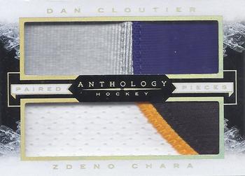 2015-16 Panini Anthology - Paired Pieces Prime #PP-CC Dan Cloutier / Zdeno Chara Front