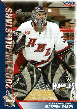 2004-05 Choice 2005 AHL All-Stars #14 Mathieu Garon Front