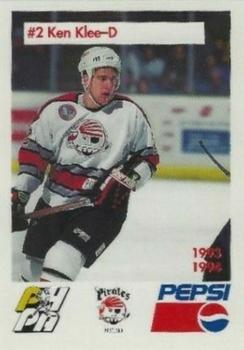 1993-94 Portland Pirates (AHL) #6 Ken Klee Front